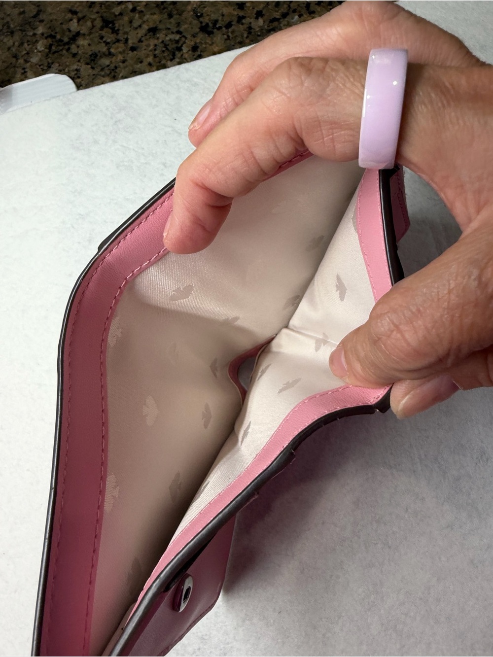 kate spade Pink Leather Shoulder Bag with Matching Wallet and Cream Tag - Picture 14 of 15